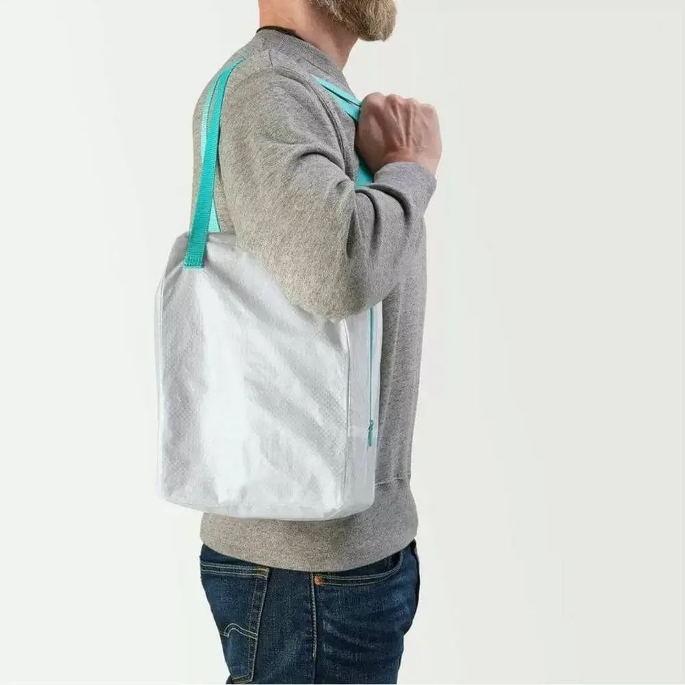 1 NEW * IKEA Lunch Bag 17x30 cm white/turquoise